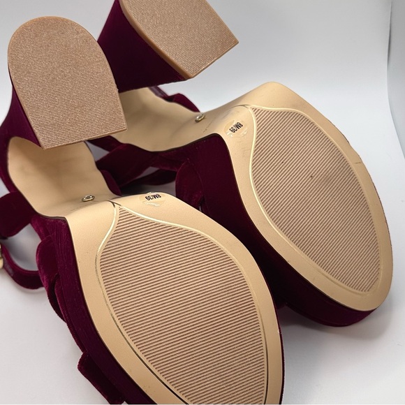Vince Camuto Burgundy Velvet Heels - Picture 9 of 10